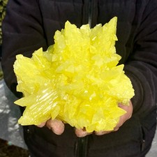 1.6LB  Rare yellow sulfur mineral specimen picture