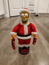 2005 Gemmy Dancing Homer Simpson Santa Claus With Bells Christmas READ RIGHT ARM picture