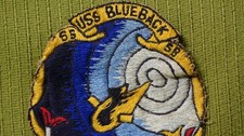 Original 1950's 1960's USS BLUEBACK US NAVY SS581  PATCH 3.75