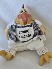 Vtg Russ Berrie Co. Over the Hill “Spring Chicken” Hand Painted Figurine #2913 picture