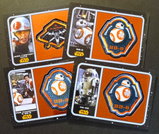 2016 TOPPS STAR WARS THE FORCE AWAKENS CHROME NUMBERED PATCH LOT OF 4 (EX/NM) picture