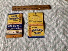 2 ,DIF .WISHING WELL ,ORANGE & GINGER ALE MATCH BOOKS 1 has WW11 excise stamp picture