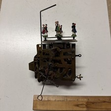 Vintage West Germany Cuckoo Clock Part    Movement w/ Dancers for Musical picture
