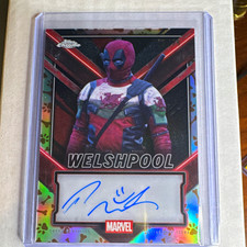 Topps 2025 Chrome Deadpool Paul Mullin Welshpool TC-PM Auto 13/75 picture