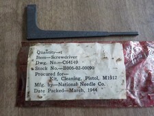 WWII Colt 1911 1911a1 Takedown Tool Screwdriver USGI New Old Stock No WRAP picture