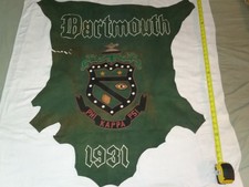 LOW PRICE Vintage Dartmouth College 32 x 40 Phi Kappa Psi Leather Wall Hanging picture