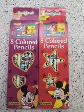 2 Pks Vtg 1995 Crayola Mickey’s Stuff Colored Pencils Mickey Minnie Mouse Disney picture