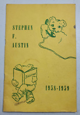 Vintage 1958-1959 Stephen F. Austin Junior High School Directory picture