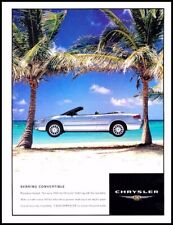 2002 2001 Chrysler Sebring Convertible Original Advertisement Car Print Ad D89 picture