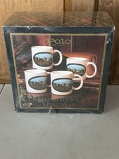 Vintage 1978 Polo Ralph Lauren Mugs 4 Pc Box Set Cosmair Limited Edition Gift picture