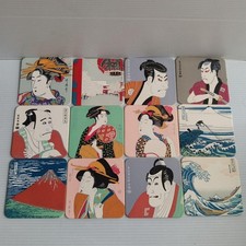 Coaster Ukiyo-e Setof 12 Japanese Art Katsushika Hokusai Utagawa Hiroshige new picture