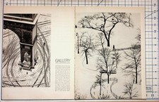 André Kertész Washington Square Park Snow Photojournalism Ephemera Page picture