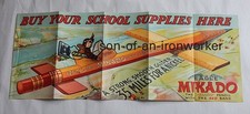 vintage original 1920's - 1930's Eagle Mikado Pencils advertising poster picture