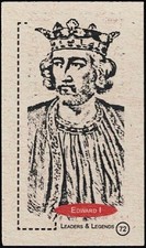 EDWARD I - 2011 'LEADERS & LEGENDS' Card #72- KING of ENGLAND * 1272-1307 picture