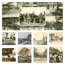 UK Surrey, Virginia Water, Reigate Heath Lot 9 Antique Postcards c1905   RPPCs N picture