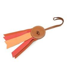 Hermes Paddock Flotte Bag Charm Brown Pink Agneau Milo Vache Hunter Ladies HERME picture