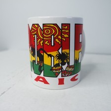 Vintage 90s Authentic Jamaican Sun Beach Style No Problem Wraparound Coffee Mug picture