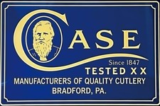 Case Cutlery Knives  Vintage Style Metal Sign 8x12 Blue Reproduction Advertising picture