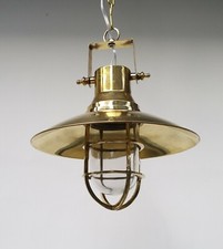 Vintage Style Solid Brass Nautical Industrial Cage Pendant Light picture