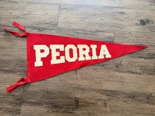 1960s Peoria Illinois Pennant Red Rare picture