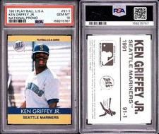 1991 Play Ball USA National Promo 91-1 Ken Griffey Jr Rare PSA 10  picture