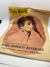THIS WEEK MAGAZINE ST LOUIS GLOBE DEMOCRAT 1950 MARY ROBERTS RINEHART picture