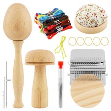 Mini Darning Mushroom Loom Kit, 14 Hooks Visible Weaving Tool picture