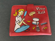 Vintage 1950's Ponytail Date Line Siris Related Red Vinyl Photo wallet Rare picture