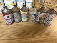 lot of vintage beer cans. 6  cone tops. Milwaukee replica , gettelman Rainer  picture