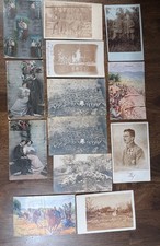 WWI Austria-Hungary Feldpost Lot of 13 Postcards 1915-1917 – K.u.K. Soldier Lett picture