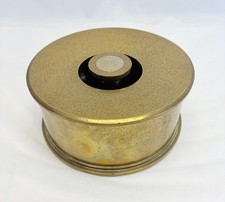Vintage 1954 120mm T25 Artillery Shell Brass Trench Art Ashtray Jamaica Coin picture