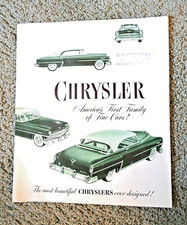 Vintage 1953 Chrysler Full Line Sales  Fold-Out Brochure picture