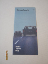 NOS Vintage 1989 Mobil Massachusetts Gas Station Travel Road Map~HrcB picture