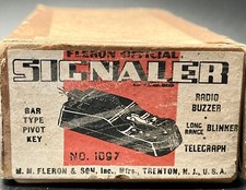 1940's Fleron Signaler 1097 Bar Type Pivot Key Blinker Morse Code Boxed Vintage picture