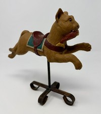 D. De La Ronde Carousel Lynx Cat W/Fish Rare Dentzel Style *Signed* 