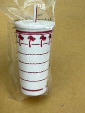 In-N-Out Cup with Straw Antenna Topper,  New in Original Package Vintage 2000 picture