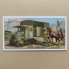 Motor Horse Ambulance British Military Motors #10 1916 Wills Cigarette Card picture