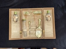 Celluloid Vintage 1930s Vanity Brush Set 6 Pieces Plus Case picture