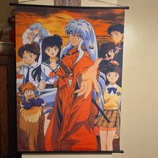 Inuyasha Wall Scroll Anime Manga Series 29”x40” Vintage 2000, 2003 picture