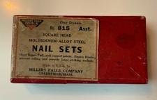 Antique Millers Falls Company Nail Sets Empty Pasteboard Box For Tools picture