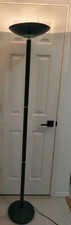 Vintage 1990s Halogen Torchiere Floor Lamp RARE GREEN 2 Way Works 71.5” picture