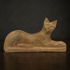 Rare Ancient Egyptian Bastet Crafts Goddess Unique Statue Pharaonic Antique BC picture