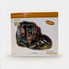 Dept 56 Snow Village Halloween Dead Creek Mill #56 54606 Tested Works Box VIDEO picture