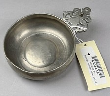 Antique Early American Pewter Porringer Bowl Samuel Danforth 18th C. Ex-MUSEUM picture