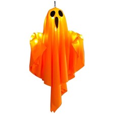 Halloween Orange Glowing Ghost LED Hanging Decoration Fairy Lights Haunted House picture