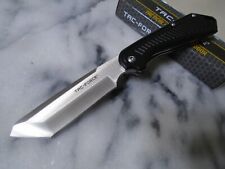 Tac-Force Front Flipper Satin Tanto Pocket Knife Folder 1040BK 7.85