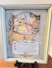 VTG Antique 1929 Mother Motto Litho Framed Print Mother's Day Christian  picture
