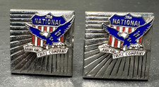 VINTAGE THE NATIONAL BANK AND TRUST COMPANY EAGLE SHIELD SWANK CUFFLINKS I881 picture