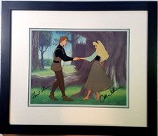 ⭕   Phillip Aurora Sleeping Beauty Disney Sericel Cel double Signed New Frame picture