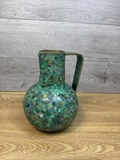 MCM Pepe Mendoza INSPIRED Stone on Brass Ewer Pitcher 8.75” Tall picture